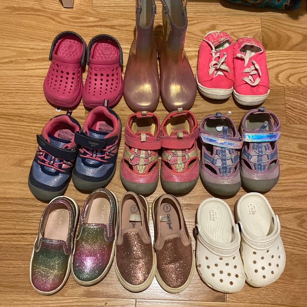 Toddler Girl Size 7 Shoe Lot
